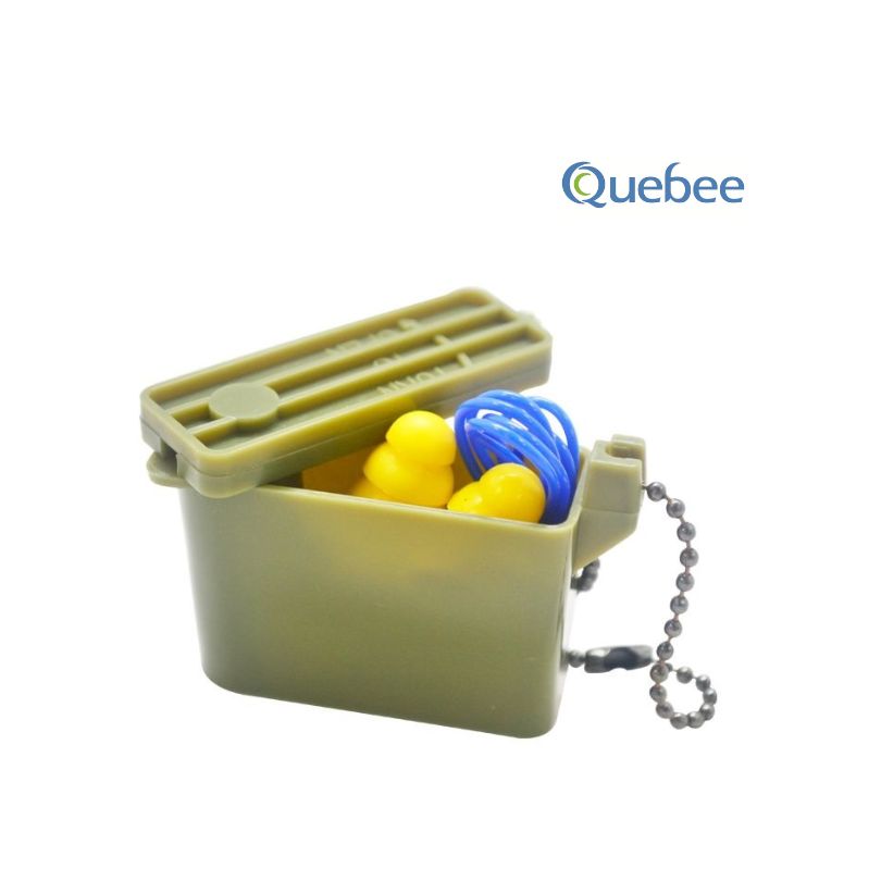 Quebee EC-2018 Reusable Earplugs corded and uncorded With Carrying case Quebee EC-2018 Reusable Earplugs corded and uncorded With Carrying case