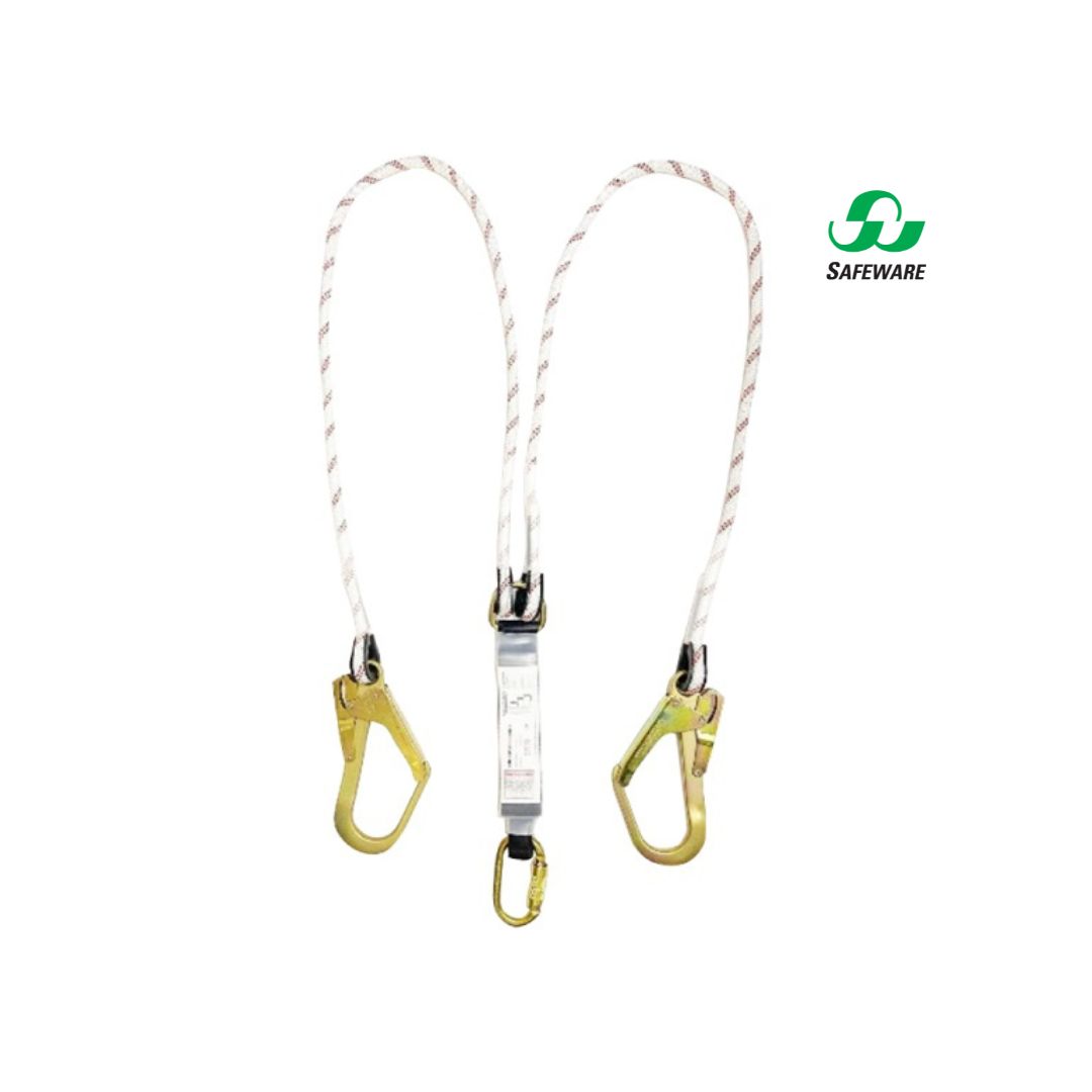 nergy Absorber Twin Rope Lanyard Safeware nergy Absorber Twin Rope Lanyard